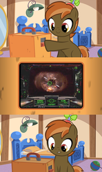 Size: 640x1080 | Tagged: safe, button mash, g4, button's odd game, colt, exploitable meme, foal, male, meme, sega, sega cd, sewer shark, video game