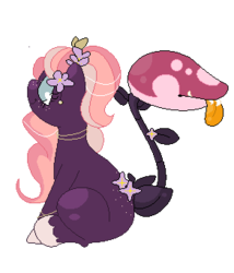 Size: 292x341 | Tagged: safe, artist:shark-vomit, monster pony, original species, piranha plant pony, augmented tail, pixel art, solo