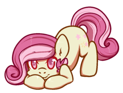 Size: 823x625 | Tagged: safe, artist:pomrawr, oc, oc only, oc:petunia pop, earth pony, pony, commission, face down ass up, simple background, smiling, solo, transparent background