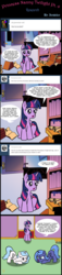 Size: 1000x4367 | Tagged: safe, artist:icesticker, princess celestia, princess luna, twilight sparkle, alicorn, pony, ask princess nanny twilight, g4, age regression, askblutia, bluetia, blutia, book, cewestia, comic, female, filly, library, mare, scroll, sitting, twilight sparkle (alicorn), woona