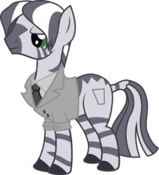 Size: 1600x1763 | Tagged: safe, artist:duskthebatpack, zebra, g4, deadly premonition, michael tillotson, show accurate, solo, zebrafied