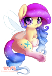 Size: 360x530 | Tagged: safe, artist:tweetr, oc, oc only, oc:solaris, butt, heart, heart eyes, plot, solo, underhoof, wingding eyes