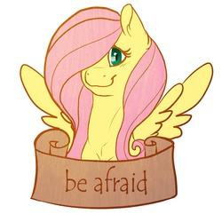 Size: 1000x1000 | Tagged: safe, artist:hawkwhisker, edit, fluttershy, g4, face of mercy, female, mouthpiece, solo