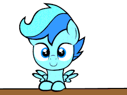 Size: 1280x960 | Tagged: safe, artist:luckyboy19, oc, oc only, oc:winter wind, pegasus, pony, animated, cute, diabetes, looking at you, solo