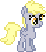Size: 66x74 | Tagged: safe, artist:anonycat, derpy hooves, g4, animated, desktop ponies, female, filly derpy, pixel art, simple background, solo, sprite, transparent background