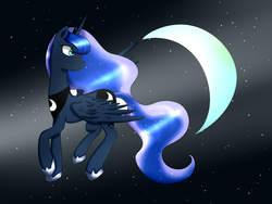 Size: 2048x1536 | Tagged: safe, artist:tenten, princess luna, g4, female, pixiv, solo