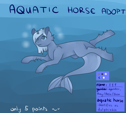 Size: 950x850 | Tagged: safe, artist:hairidan, oc, oc only, merpony, original species, shark pony, adoptable, agender, solo, underwater