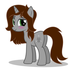 Size: 1544x1500 | Tagged: safe, artist:internetianer, oc, oc only, oc:cubic, pony, unicorn, blushing, butt, cute, female, plot, simple background, solo, transparent background, vector