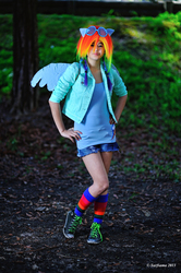 Size: 681x1024 | Tagged: safe, rainbow dash, human, g4, cosplay, irl, irl human, photo, solo