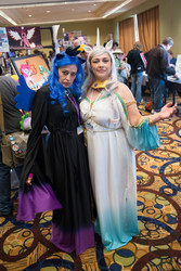 Size: 4327x6483 | Tagged: safe, princess celestia, princess luna, human, g4, absurd resolution, babscon, cosplay, irl, irl human, photo