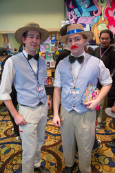 Size: 4912x7360 | Tagged: safe, flam, flim, human, g4, absurd resolution, babscon, cosplay, flim flam brothers, irl, irl human, photo