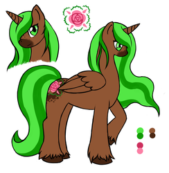 Size: 997x1021 | Tagged: artist needed, safe, oc, oc only, oc:princess rosevine, alicorn, pony, alicorn oc, freckles, reference sheet, solo, unshorn fetlocks