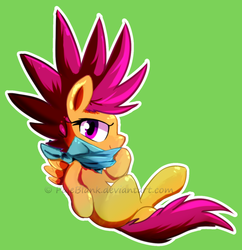 Size: 800x825 | Tagged: dead source, safe, artist:paleblank, scootaloo, g4, alternate hairstyle, female, mohawk, punk, solo, spiked