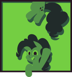 Size: 2555x2713 | Tagged: safe, artist:zacatron94, pinkie pie, g4, female, fourth wall, green, high res, limited palette, solo