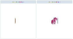 Size: 515x276 | Tagged: safe, pinkie pie, derpibooru, g4, animated, exploitable meme, female, juxtaposition, juxtaposition win, meme, meta, now you're thinking with portals, pixel art, portal