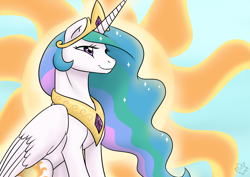 Size: 4961x3508 | Tagged: safe, artist:nothingspecialx9, princess celestia, alicorn, pony, g4, female, smiling, solo