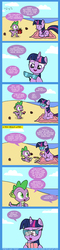 Size: 779x3242 | Tagged: safe, artist:cartoon-admirer, spike, twilight sparkle, g4, card, cheating, comic, glasses, reflection