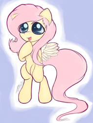 Size: 745x980 | Tagged: safe, artist:j151, fluttershy, pony, g4, bipedal, female, simple background, solo, tongue out