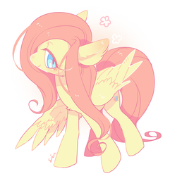 Size: 675x700 | Tagged: safe, artist:shinyoko, fluttershy, g4, female, simple background, solo
