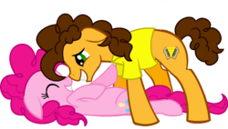 Size: 923x523 | Tagged: safe, artist:littlecloudie, cheese sandwich, pinkie pie, g4, cute, female, male, ship:cheesepie, shipping, straight
