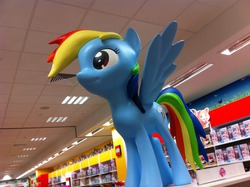 Size: 1280x956 | Tagged: safe, rainbow dash, g4, irl, photo, sculpture, solo, statue