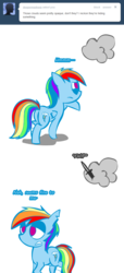 Size: 660x1450 | Tagged: safe, artist:lazy, rainbow dash, ask dashed rainbow, g4, ask, cloud, female, simple background, solo, transparent background, tumblr