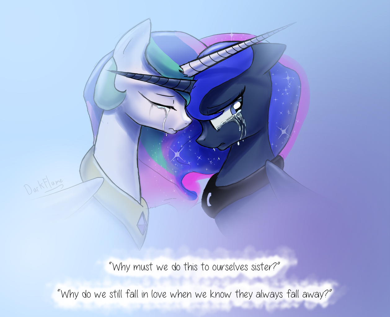 MLP Луна без головы. MLP Luna brother. MLP Sad Love.