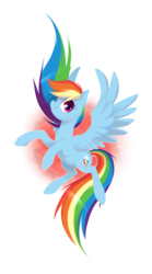 Size: 1947x3499 | Tagged: safe, artist:purmu, rainbow dash, pegasus, pony, g4, female, flying, mare, simple background, smiling, solo, spread wings, transparent background, wings