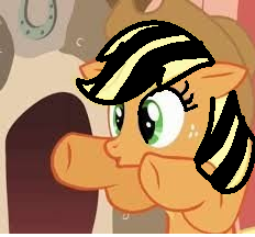 Size: 232x216 | Tagged: safe, edit, edited screencap, screencap, applejack, g4, 1000 hours in ms paint, emo, emojack, female, ms paint, solo