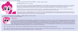 Size: 1349x538 | Tagged: safe, pinkie pie, g4, /mlp/, 4chan, 4chan screencap, confession, confession is magic, feels, sad, text