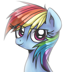 Size: 889x1010 | Tagged: safe, artist:x-cyborg-noodle-x, rainbow dash, g4, female, portrait, solo