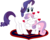 Size: 2465x1962 | Tagged: safe, artist:allukakalluto, rarity, sweetie belle, pony, unicorn, g4, belle sisters, blank flank, cute, diasweetes, female, filly, foal, horn, hug, mare, siblings, simple background, sisters, transparent background