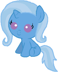 Size: 218x270 | Tagged: safe, artist:bronynel, trixie, pony, g4, baby, baby pony, base used, cute, female, solo