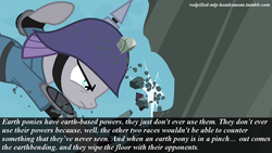 Size: 1280x720 | Tagged: safe, maud pie, g4, maud pie (episode), earth pony magic, earth pony master race, earthbending, female, get, headcanon, index get, meta, pickelhaube, redpilled-mlp-headcanons, solo, terrakinesis, x0000 milestone