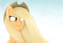 Size: 1920x1300 | Tagged: safe, artist:whiro153, applejack, g4, annoyed, female, loose hair, solo