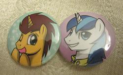 Size: 700x426 | Tagged: safe, artist:johnjoseco, shining armor, oc, oc:bakpony, g4, button, buttons, photo