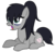 Size: 687x661 | Tagged: safe, artist:derpyna, artist:sakyas-bases, earth pony, pony, bags under eyes, base used, female, mare, open mouth, ponified, prone, simple background, solo, tomoko kuroki, transparent background, watamote