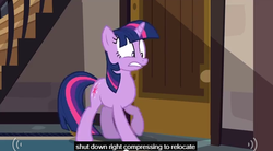 Size: 636x352 | Tagged: safe, screencap, twilight sparkle, a canterlot wedding, g4, female, meme, solo, youtube caption