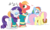 Size: 1100x670 | Tagged: safe, artist:dm29, big macintosh, fluttershy, rainbow dash, rarity, earth pony, pegasus, pony, unicorn, filli vanilli, g4, my little pony: friendship is magic, apple, butt, distraction, female, flutterbutt, implied fluttermac, implied shipping, implied straight, male, mare, plot, ponytones outfit, simple background, stallion, transparent background