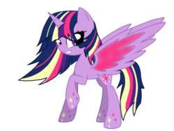 Size: 1024x768 | Tagged: safe, artist:thelyuba1211, twilight sparkle, alicorn, pony, g4, female, mare, rainbow power, solo, twilight sparkle (alicorn)