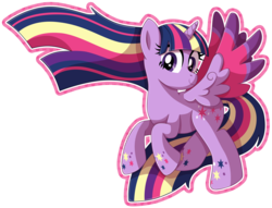 Size: 1422x1089 | Tagged: safe, artist:mintystitch, twilight sparkle, alicorn, pony, g4, female, mare, rainbow power, solo, twilight sparkle (alicorn)