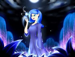 Size: 3600x2700 | Tagged: safe, artist:bludraconoid, princess luna, human, g4, female, high res, humanized, solo