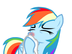 Size: 2048x1536 | Tagged: safe, artist:proponypal, rainbow dash, g4, cold, female, handkerchief, nose blowing, red nosed, sick, solo, tissue