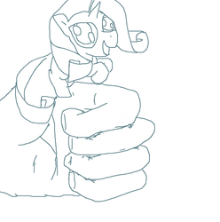 Size: 580x585 | Tagged: safe, artist:ndogmario, rarity, pony, unicorn, g4, female, hand, lineart, mare, monochrome, odd, simple background, wat, white background