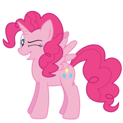 Size: 6000x6000 | Tagged: safe, artist:waveywaves, pinkie pie, alicorn, pony, g4, absurd resolution, alicornified, female, mare, pinkiecorn, race swap, simple background, solo, spread wings, transparent background, wings, xk-class end-of-the-world scenario