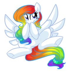 Size: 1500x1600 | Tagged: safe, artist:rainbowscreen, oc, oc only, oc:rainbow cloud, solo, underhoof