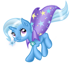 Size: 1024x906 | Tagged: safe, artist:zoevulpez, trixie, pony, unicorn, g4, female, mare, missing accessory, mouth hold, solo, wand