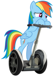 Size: 600x854 | Tagged: safe, rainbow dash, pegasus, pony, g4, female, segway, simple background, solo, transparent background