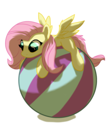 Size: 1664x1920 | Tagged: safe, artist:bluestreakfus, fluttershy, g4, ball, female, lying, simple background, solo, transparent background