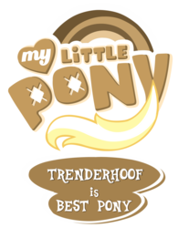 Size: 1024x1238 | Tagged: safe, artist:lightningslashy, trenderhoof, g4, best pony, op is a duck, title card